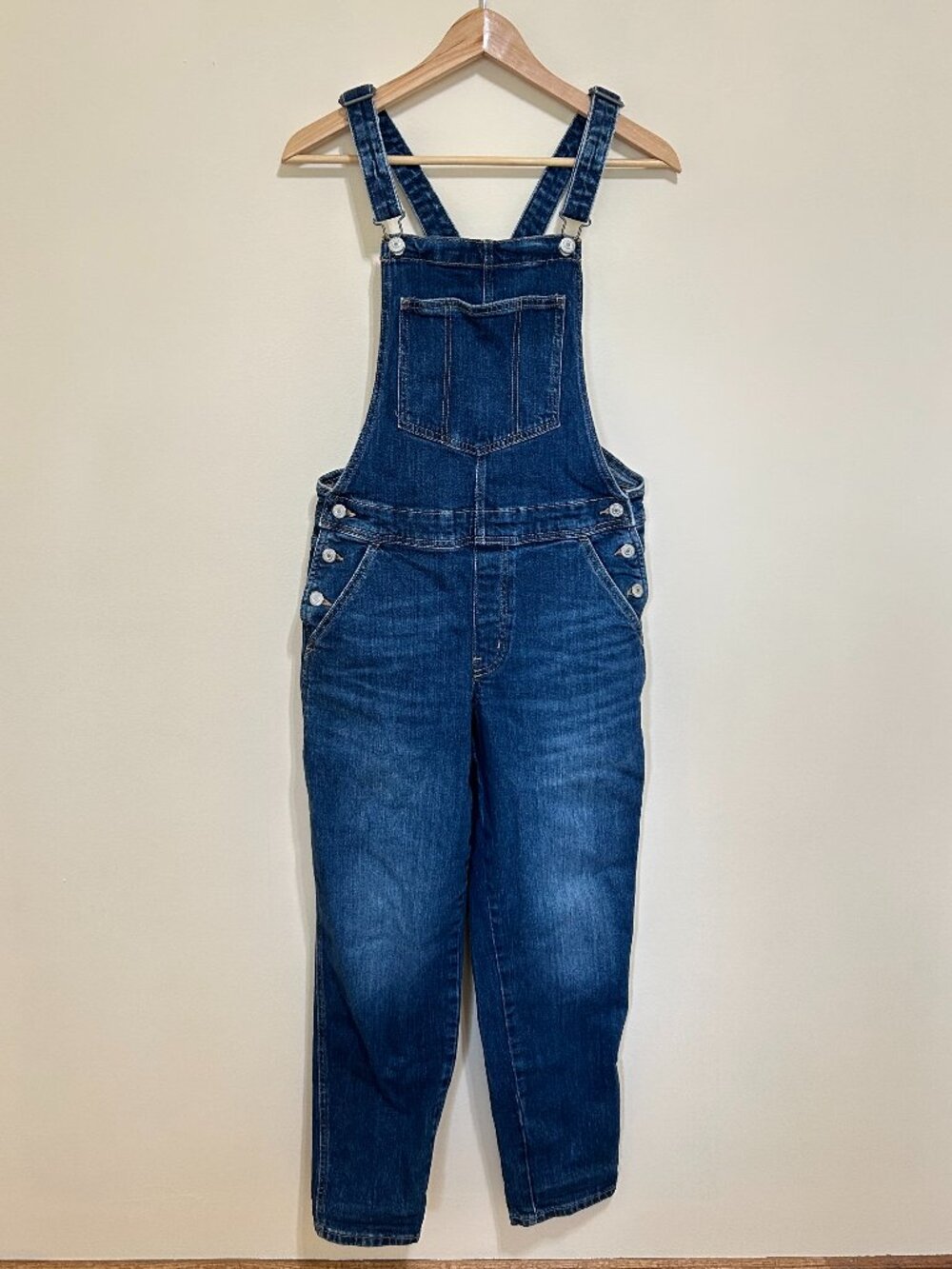 Old Navy Denim Overalls Blue Womens Size 6